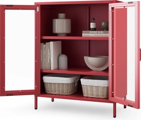 Vitrin GINA, 800 x 1015 x 400 mm, Modern: piros
