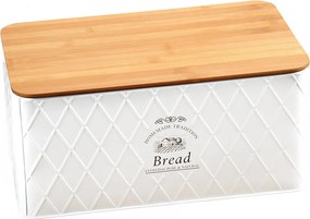 Landhaus kenyértartó vágódeszkával, fehér