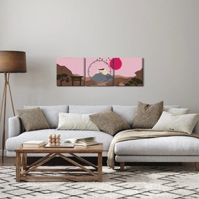 Kép - Japán N⁰2 (órával) (90x30 cm)