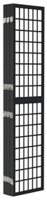 6 paneles fekete japán stílusú összecsukható paraván 240x170 cm