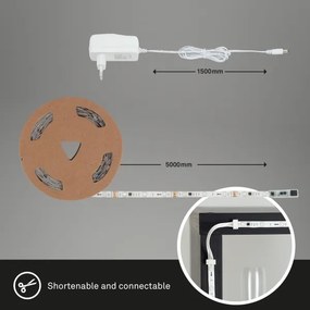 Brilo - LEG RGBW Dimmelető szalag 6,5m LED/24W/230V + + távirányító