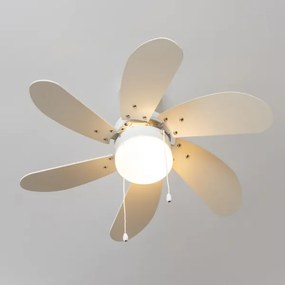 ZEVENTI - Mennyezeti ventilátor FAMARA 1xE14/60W/230V fehér