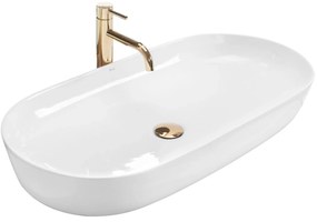 Rea Cleo, asztali mosogató 810x410x135 mm, fehér fényes, REA-U0563