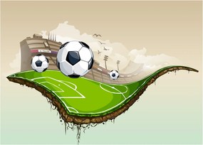 Kép - futballpálya (üvegen) (70x50 cm)