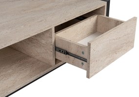 Dohányzóasztal Haldizen - Fekete, Travertine