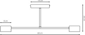 Ráépített csillár HALO 2xGX53/10W/230V bézs