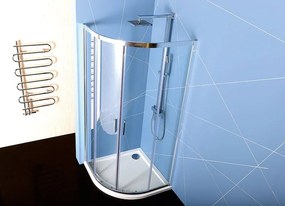 Polysan, EASY LINE zuhanykabin három falú 800-900x800mm, forgóajtós bal / jobb változat, Tégla üveg, EL1638EL3238EL3238