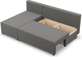 Nobu sarokkanapé, fonott, univerzális oldal, fekete