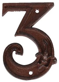 Öntöttvas házszám, 3