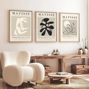 Huhu252 keretezett MDF falikép, 50 x 70 cm, 3 db-os szett