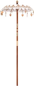 vidaXL Balinéz Napernyő Krém 125 x 125 x 260 cm Pamut