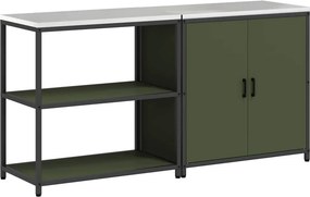 vidaXL Konyhai Tároló Készlet 2 pcs Olajzöld Hidegen hengerelt acél