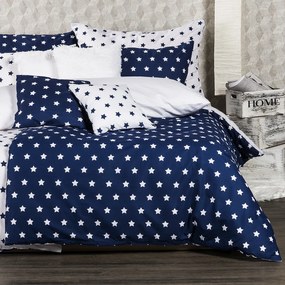 4Home pamut ágyneműhuzat Stars Navy blue , 140 x 220 cm, 70 x 90 cm