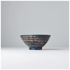 Copper Swirl kék kerámia tál, ø 16 cm - MIJ