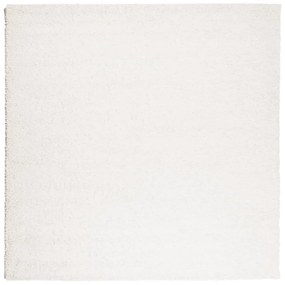 PAMPLONA krémszínű magas szálú bolyhos modern szőnyeg 160x160cm