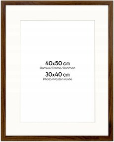 Barna képkeret 40x50 cm passe partout (30x40 cm)