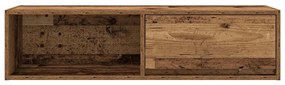 2 db antik fa szerelt fa fali TV-szekrény 100x31x25,5 cm