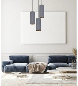 Csillár zsinóron AVALO 3xE27/60W/230V á. 35 cm szürke