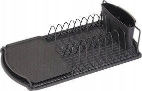 Torino fekete acél edényszárító, szabadonálló 475x265 mm