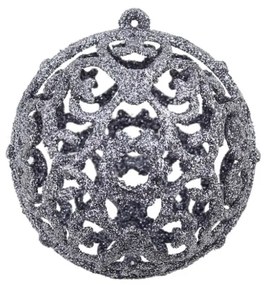 100 darabos fehér/szürke karácsonyi gömb készlet 3/4/6 cm