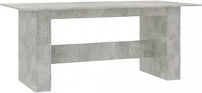 betonszürke szerelt fa étkezőasztal 180 x 90 x 76 cm