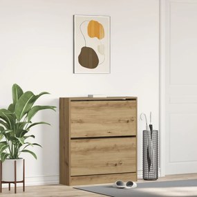 Cipőtároló Fekvő Zsúfolt Tölgy 80x21x87,5 cm