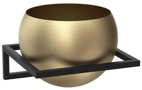 Fali virágtartó 27x29 cm fekete/arany