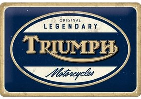 Fém tábla Triumph - Legendary Motorcycles, (20 x 30 cm)