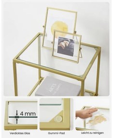 GLASY arany könyvszekrény