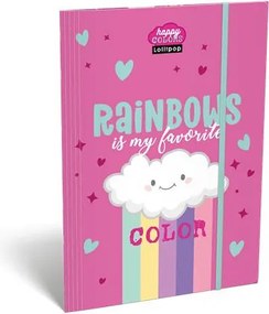Gumis mappa, karton, A4, LIZZYSULI, Lollipop Rainbow (TICLGMLRA4)