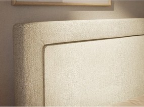 Krémszínű ágyneműtartós boxspring ágy 200x200 cm Fresco – Maison de Rêve