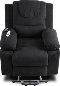 FENIX elektromos masszázsfotel felállás segítő funkcióval fekete