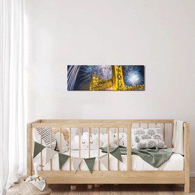Kép - Szilveszteri éjszaka (órával) (90x30 cm)