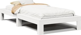 vidaXL fehér tömör fenyőfa ágykeret matrac nélkül 90 x 190 cm