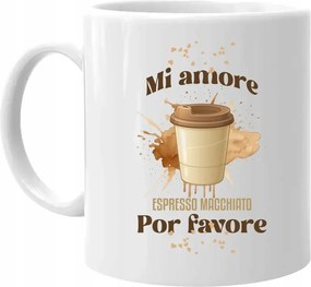 Mi amore eszpresszó macchiato por favore Ajándék Bögre