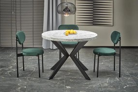 Peroni bővíthető étkezőasztal fekete - fehér márvány 100-250 cm