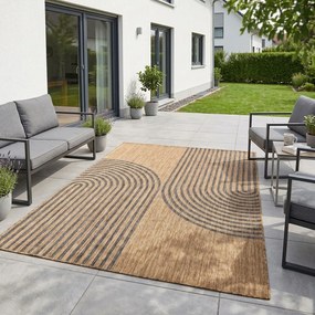 Fekete-barna kültéri-beltéri szőnyeg 160x230 cm Mira 1453 – Ayyildiz Carpets