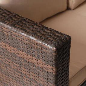 Kerti bútor szett barna/bézs színben – NEGRO