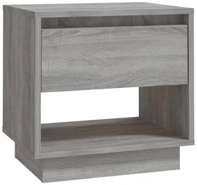 2 db szürke sonoma színű szerelt fa éjjeliszekrény 45x34x44 cm
