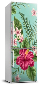 Hűtőre ragasztható matrica Hawaii virágok FridgeStick-70x190-f-78341444