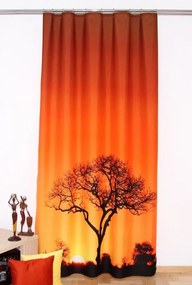 Narancssárga függöny Afrika 160 x 250 cm