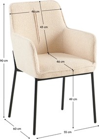 Design fotel, bézs/fekete, REMOND