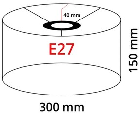 LED állólámpa TUNJA 1xE27/20W/230V átm. 30 cm matt króm/fehér