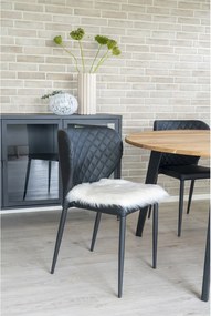 Báránybőr, műbőr, ülőpárna 40x40 cm, Elefántcsont Színű