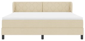 Boxspring Ágy Matráccal Krém 180x200 cm Szövet