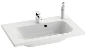 Mosdó Ravak Chrome 80x49 cm fehér színben fényes felülettel középső nyílással XJG01180000