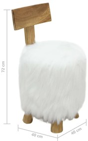 fehér tömör tíkfa ülőke