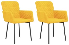 2 db sárga bársony étkezőszék