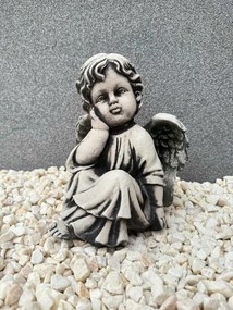 Beton figura, kerti, dekorációs, angyal