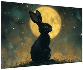 Kép - Nyúl és hold (90x60 cm)
